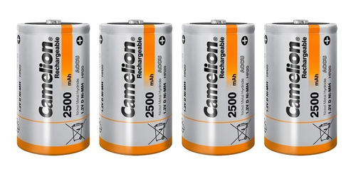 Pilas Camelion X4 De Tipo C, Recargable De 2500mah, Nuevo