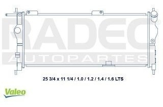 Radiadorchevrolet Chevy2011 L4 1.4/1.6l Largo C/sen Aire Std