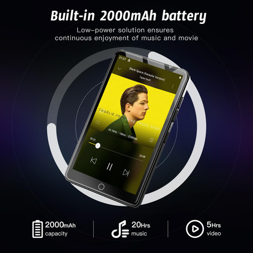 Reproductor Mp3 Ahenod 80 Gb Android Mp4 Bluetooth Wifi Con