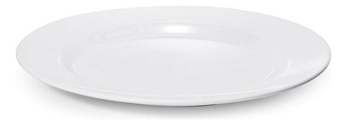 Kit 12 Prato Raso Resistente Opaline Menu 24c Imediato Cor Branco