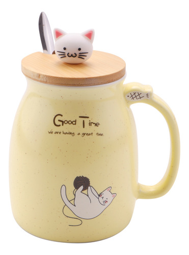 Nueva Taza De Dibujos Animados De Color Sesame Cat Resistent