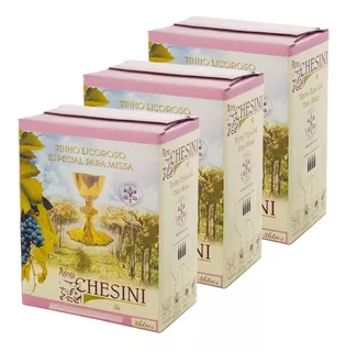 Vinho Doce Licoroso Bag 3l Chesini Serra Gaúcha Kit 3