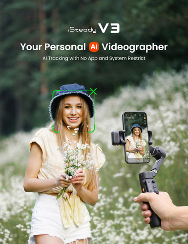 Phone Gimbal Stabilizer Hohem Isteady V3 W/ Fill Light White