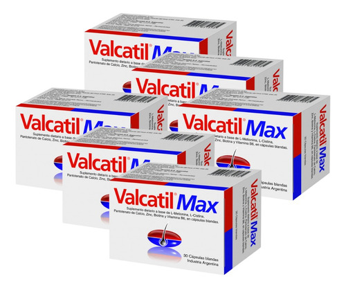 Pack X6 Valcatil Max Anticaida 30 Caps Blandas