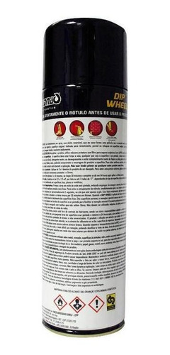 Tinta Spray Envelopamento Liquido Dip Wheel 500ml Preto