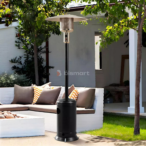 Aquecedor Estilo Chapéu Aço Preto Externo, Interno- Chamonix Preto