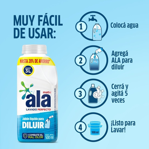 Jabón Líquido Ala Para Diluir 3 L Promo Pack