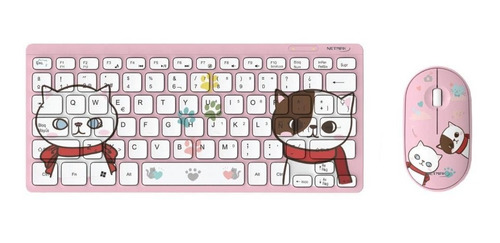 Imagen 5 de 9 de Kit Teclado Mouse Inalambrico Netmak Pc Notebook Pcreg