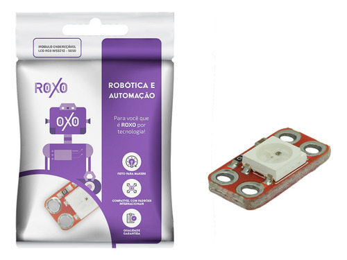 Módulo Led Rgb 5050 Endereçável 1 Led Ws2812b - Roxo