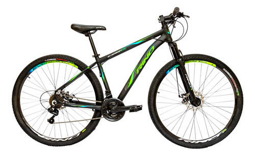 Bicicleta Aro 29 Rino Everest Cambios Shimano 21v - Roller Cor Azul/verde Tamanho Do Quadro 15