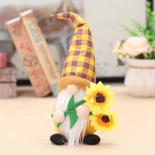 (bkw) Gnomes Scandinavian Tomte Nisse Swedish Sunflower Elf