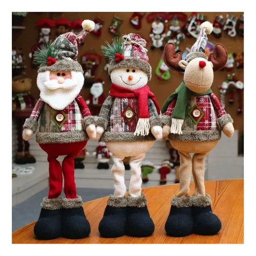 . Decoración Navidad Muñeco Reno Muñeco Nieve Pie