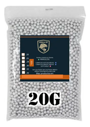 comprar Balines Airsoft 6mm .20g 5000 Pz Bbs Marca Airsoftmx