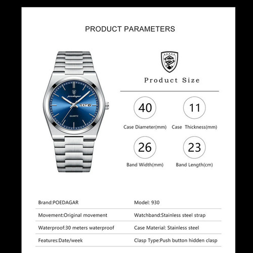 Reloj De Moda De Cuarzo De Lujo Poedagar Luminous
