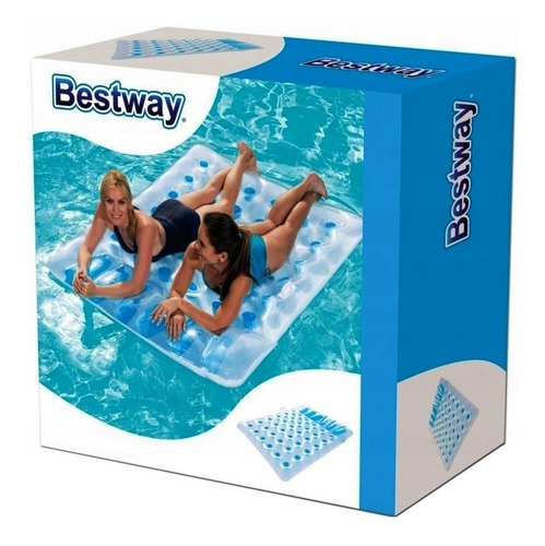 Colchon Doble Inflable Para Pileta Y Playa Colchoneta Oferta