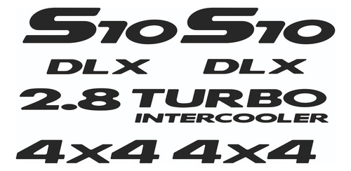 Calco Para Chevrolet S10 Kit Completo (con Relieve)