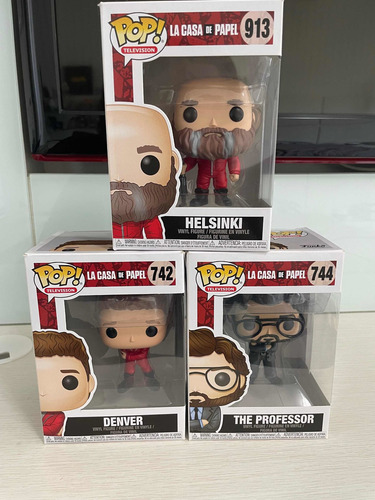 Lote 3 Funko Pop La Casa De Papel Denver Professor Helsinki