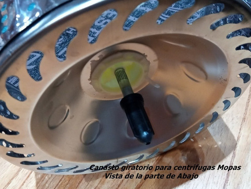 Imagen 5 de 6 de Canasto Giratorio Centrifugador Acero Con Perno Para Mopas