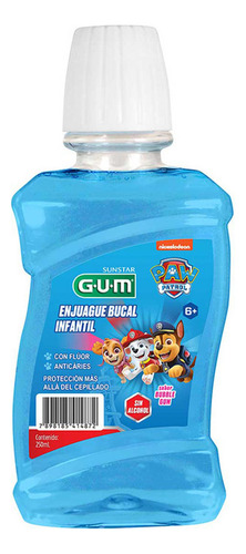 Enjuague Bucal Infantil Paw Patrol Sabor Chicle 250ml Gum