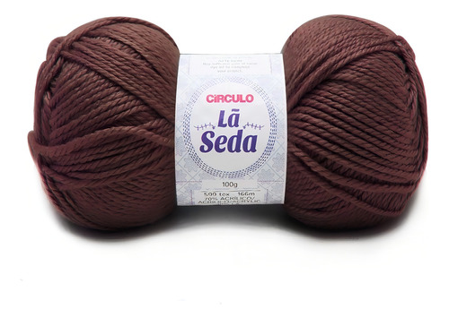 Lã Seda Círculo 100g Tex 599 166 Metros Crochê E Tricô Cor 7350- Tabaco Marrom