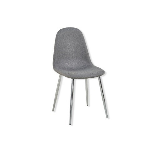 Imagen 1 de 4 de Silla Fantasy - Gris Y Cromo Këssa Muebles
