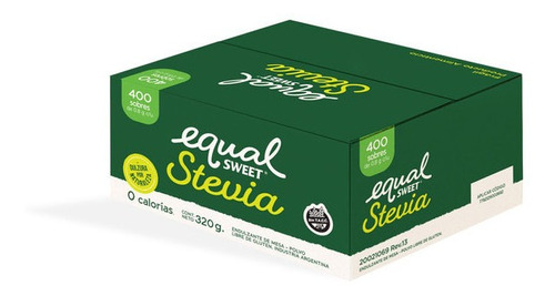 Edulcorante Sobres Equalsweet Stevia (400 X 0,8 Gr)