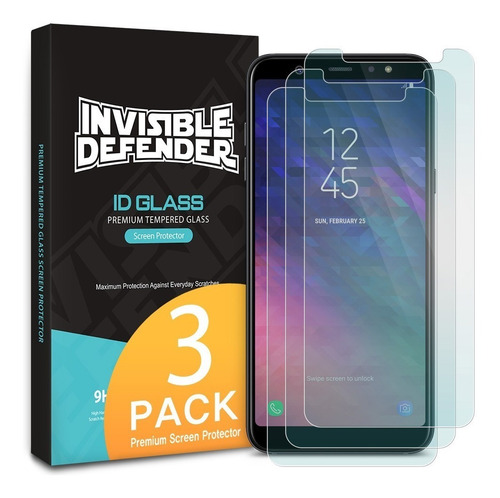 Imagen 2 de 10 de Vidrio Templado A6 A8 A8 Plus 2018 Ringke Pack X3 Unidades