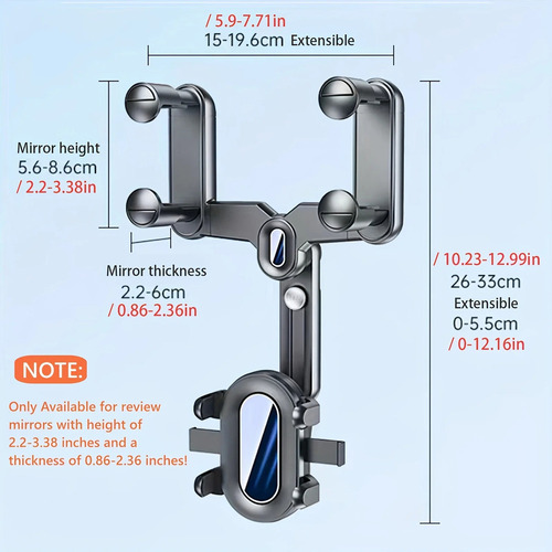 A Soporte De Celular For Espejo Retrovisor De Auto De 360°