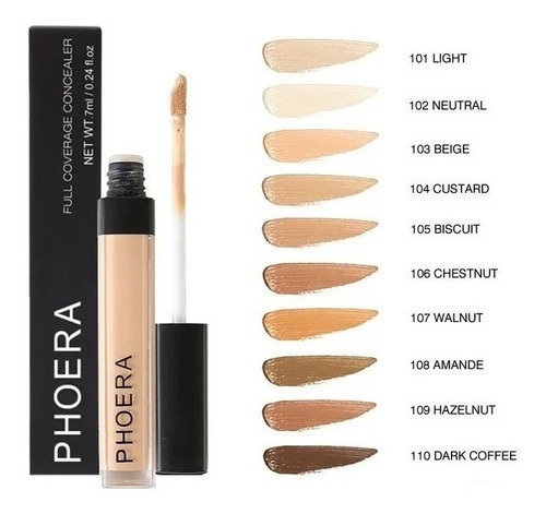 Corrector Phoera + Base 24hrs Phoera - Lista Tono 104/104