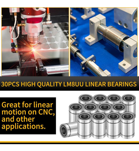 / Rodamiento De Bolitas Del Movimiento Linear 10pcs Lm8uu