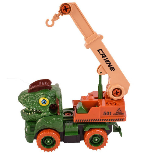 Camión Desarmable Dino Vehículo A Fricción El Duende Azul Personaje Dino Grúa (Verde)