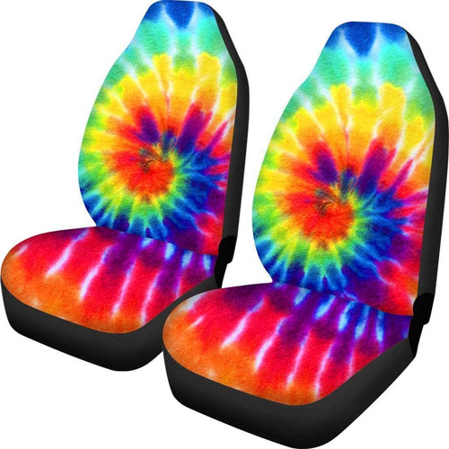 Tie Dye Auto Seat Covers Juego Completo De 2 Piezas Pin...