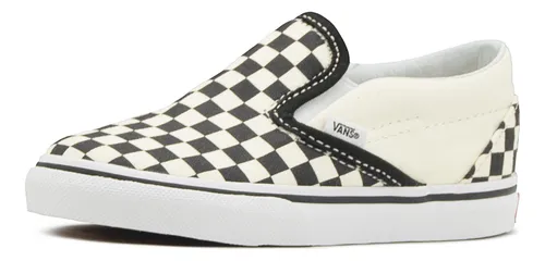 Tenis Vans Ni o Classics Slip on Checkerboard Env o gratis