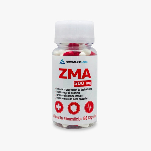 Zma 500 Mg 100 Caps Zinc Magnesio Vit B6 De Adrenaline Labs 