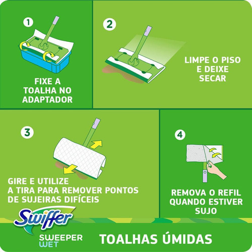 Swiffer Toallas Húmedas P Limpieza De Pisos Recarga 1 Un