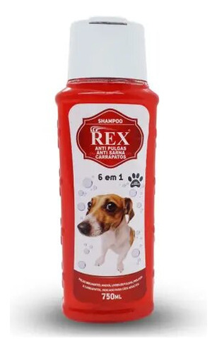 Shampoo Rex 6 Em 1 Antipulgas - 750ml