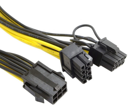 Imagen 2 de 5 de Splitter Adaptador 6 Pines A 2 De 6+2 Mineria