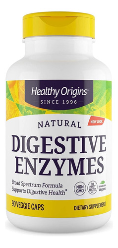 Healthy Origins Suplemento D Enzimas Digestivas 400mg 90caps