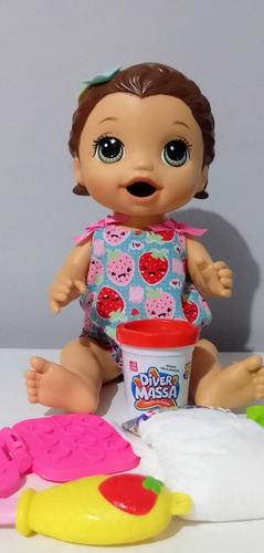Baby Alive Lanchinho Divertida Morena Super Snaks Laurinha. (Usado)