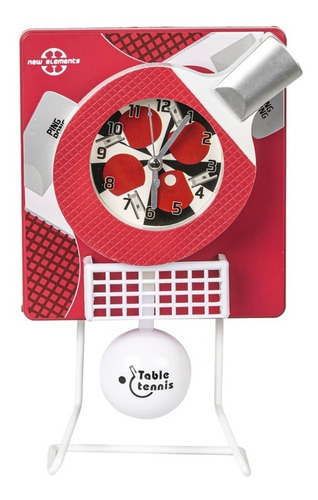 Reloj Despertador Inalámbrico Ping Pong Rojo