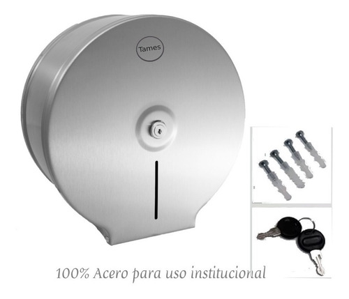 Dispensador Institucional Papel Higiénico Acero Inoxidable