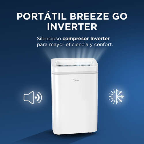Aire Acondicionado Portátil Midea Breeze Go Inverter , 1.1 Ton, Sólo Frío, 115v