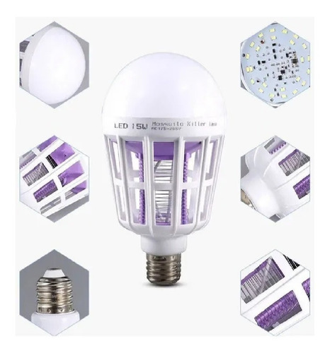 Lampada Led Anti Pernilongo, Mosquitos Zika Outros Insetos