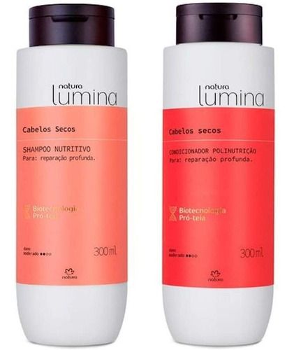 Natura Lumina Shampoo + Condicionador, Para Cabelos Secos