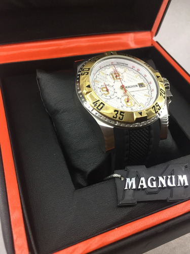 Relógio Magnum Masculino Pulseira De Silicone Ma34361b