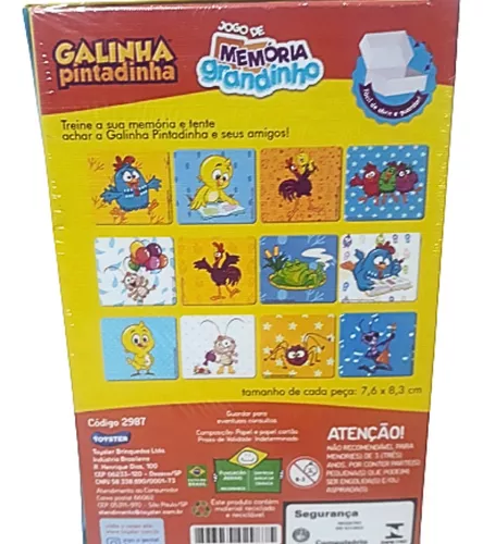 Galinha Pintadinha Caixa Jogo Da Memória