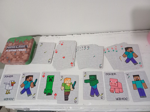 Minecraft Playing Cards Mojang Blanco Minecraft Inglés (Usado)
