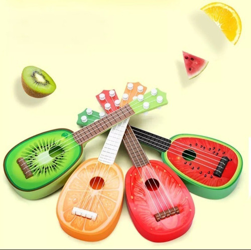Imagen 2 de 3 de Guitarra Cuatro Juguete Fruta Niños