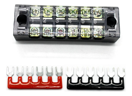 600v 15a 6 Posición Bloque Terminal De Doble Filas - Screw