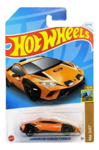 Auto Hot Wheels Lamborghini Huracán Sterrato 1/64 7cm Rdf1 Naranja Y Negro
